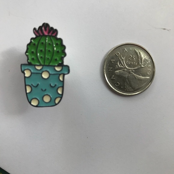Zen Cactus Enamel Pin NWOT - Picture 4 of 5